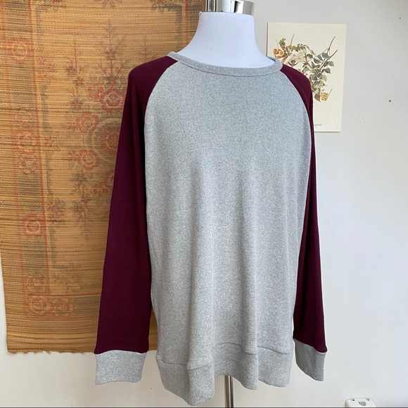 J. Peterman Suede Elbow Patch Rugby Raglan Sweatshirt - Picture 9 of 14
